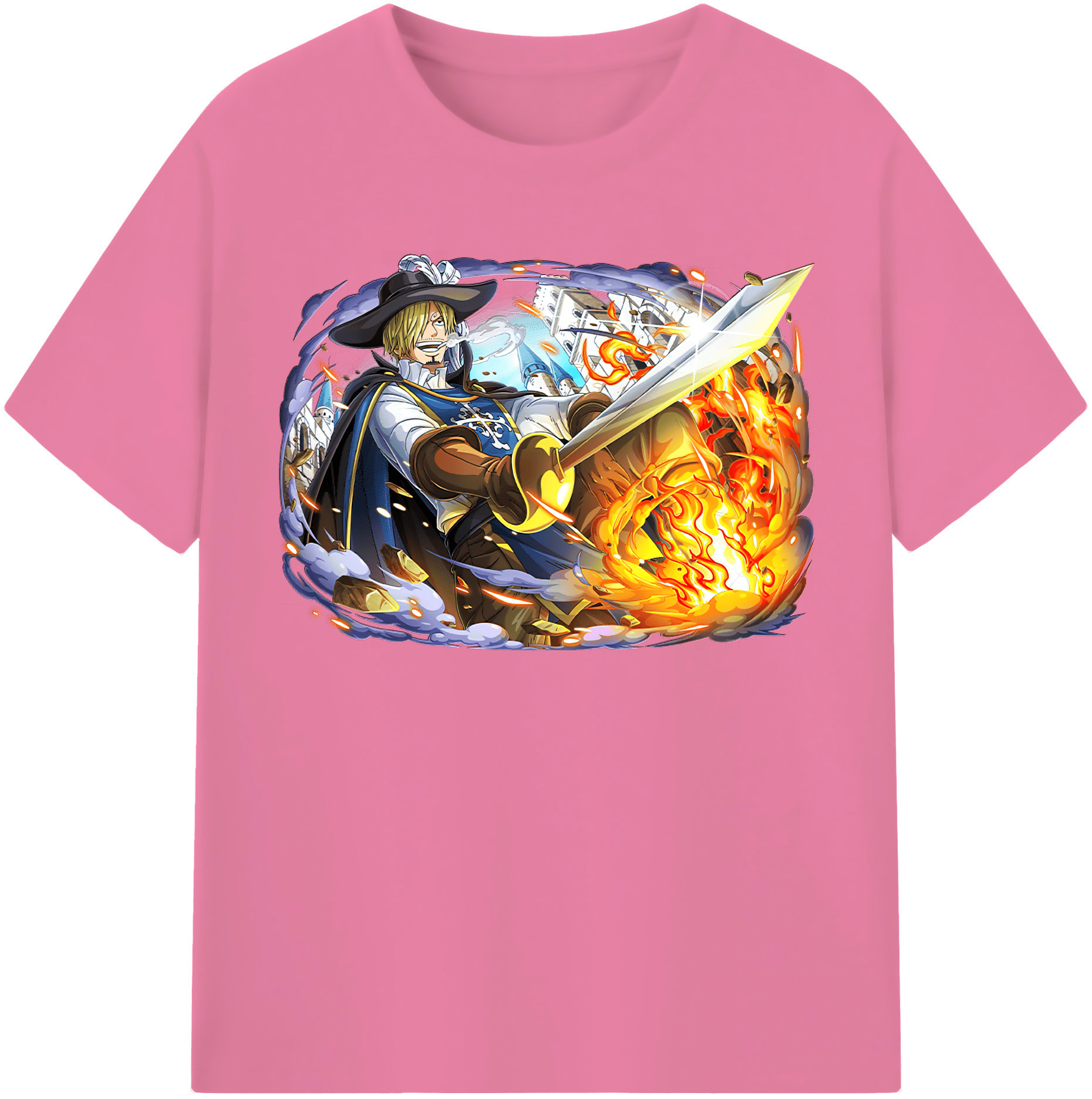 ワンピース サンジ ONE PIECE Sanji 綿100％半袖Tシャツ（フロントプリント）